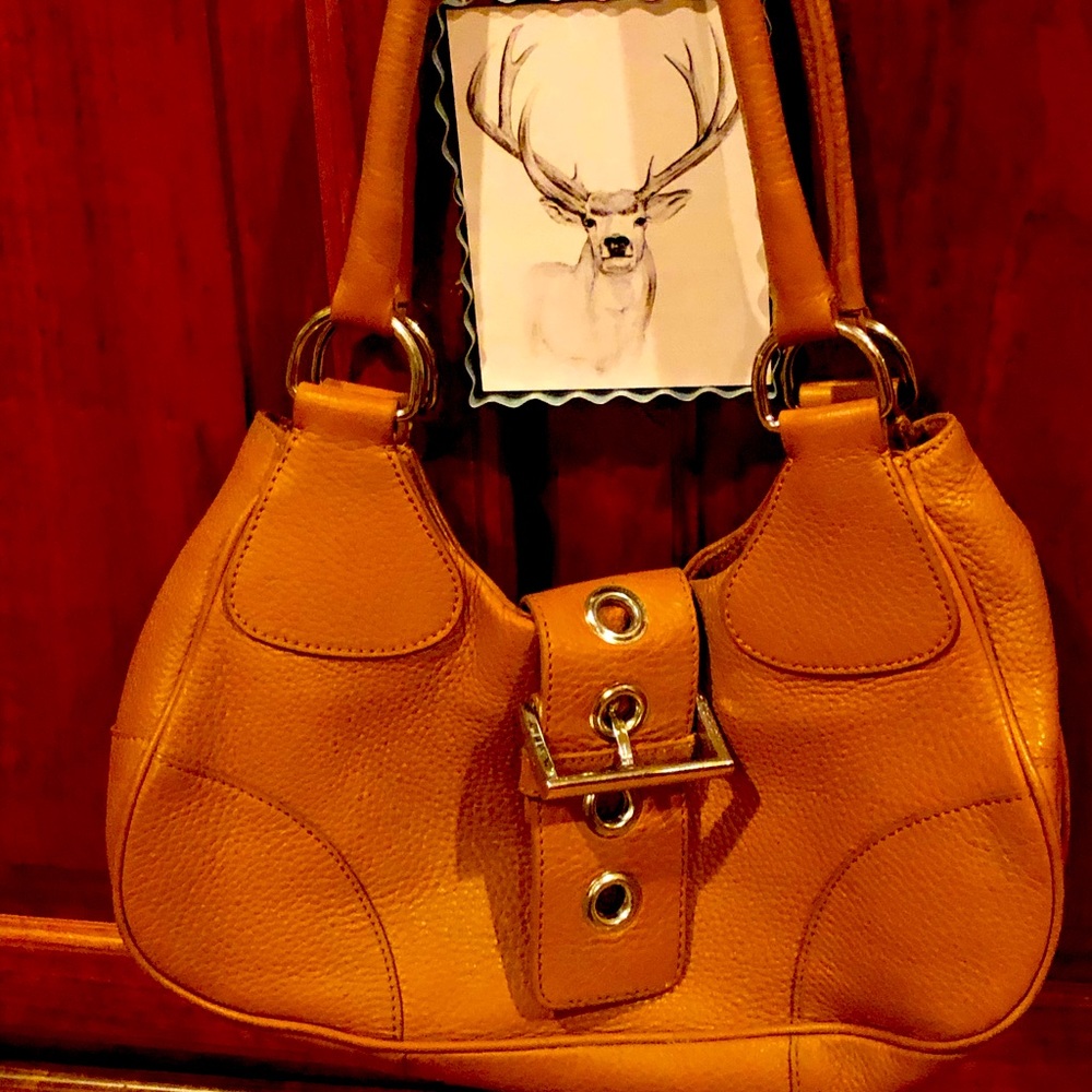 Prada moon purse BR0826 Vitelli Daino Moon camellio one owner- purse-